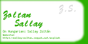 zoltan sallay business card